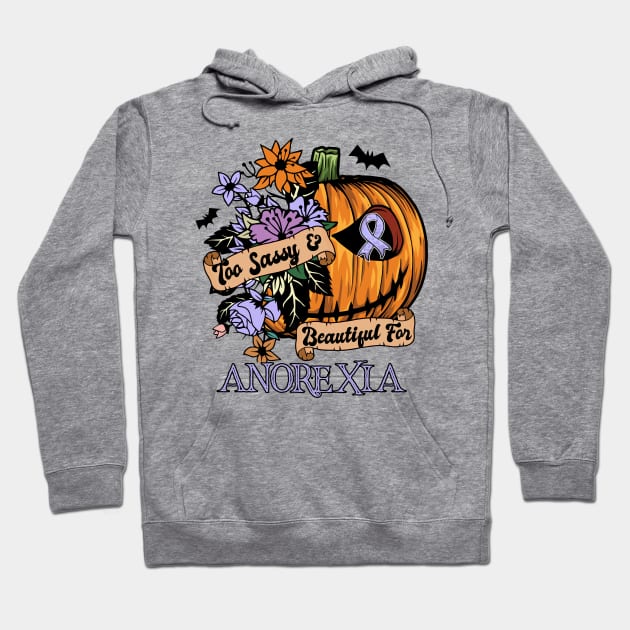 anorexia Awareness - retro halloween scary pumpkin head Hoodie by Lewis Swope